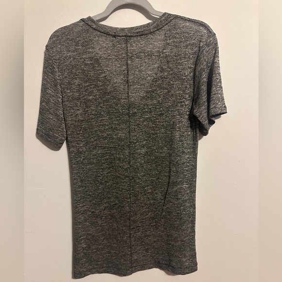 RAG & BONE Women's Hudson Vneck Heathered Gray Short Sleeve Knit Top size XS - Picture 4 of 5